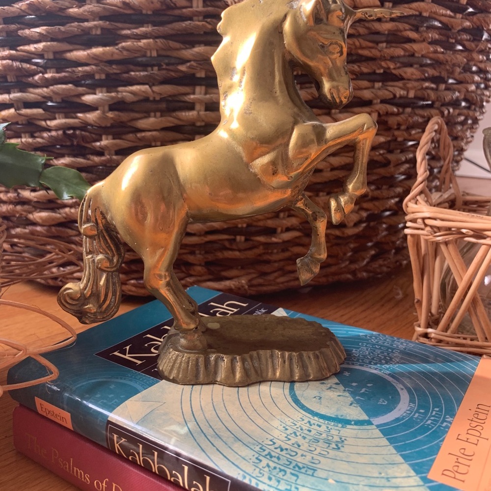 Solid Brass Mid Century Unicorn - Picture 5 of 13